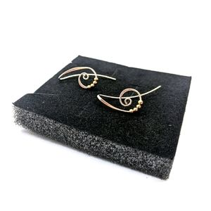 Sterling Silver Spiral Pull Through Earrings